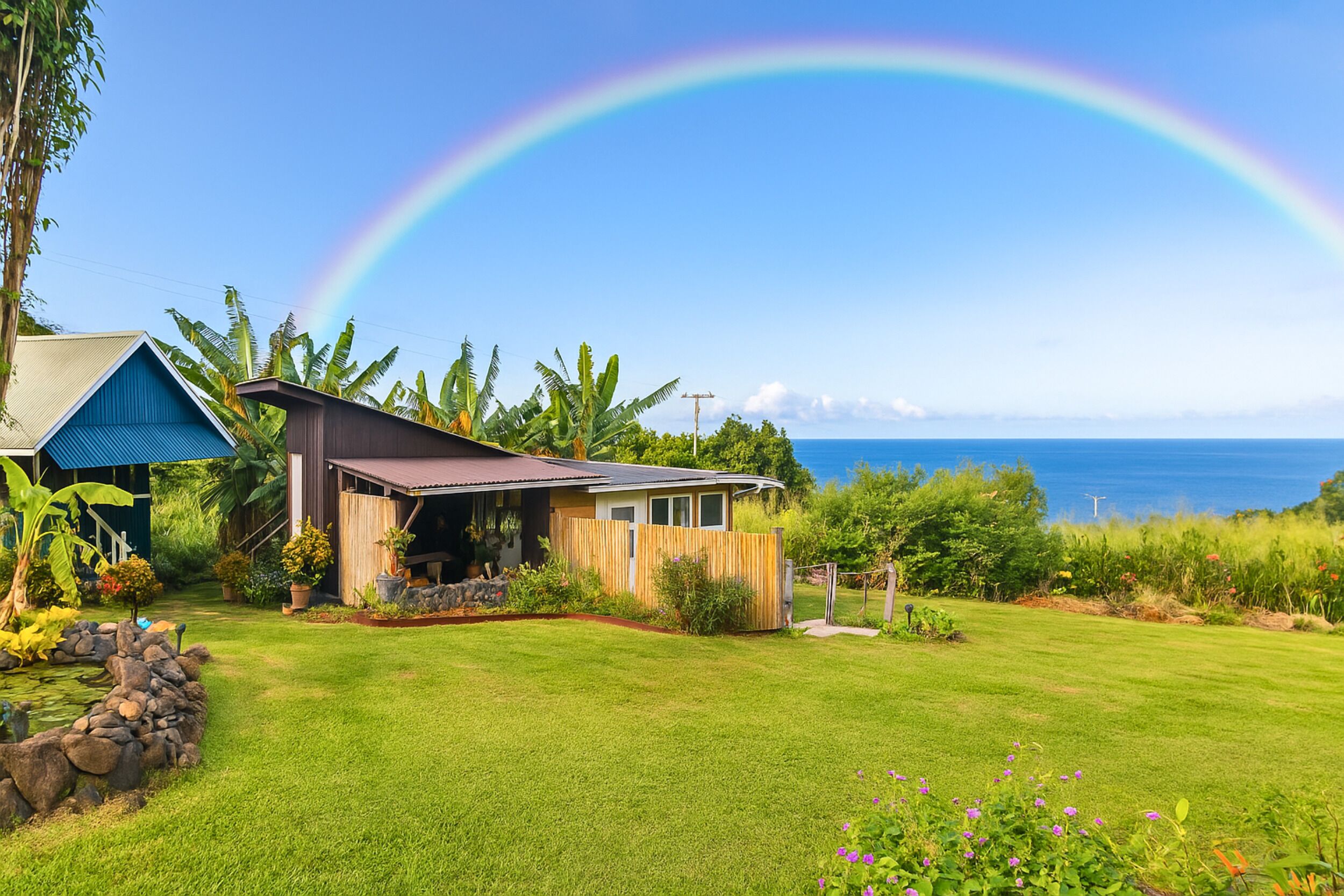 Tiny Brown Cottage Farm Stay, Farm Cottage W/ Sunrise & Ocean Views