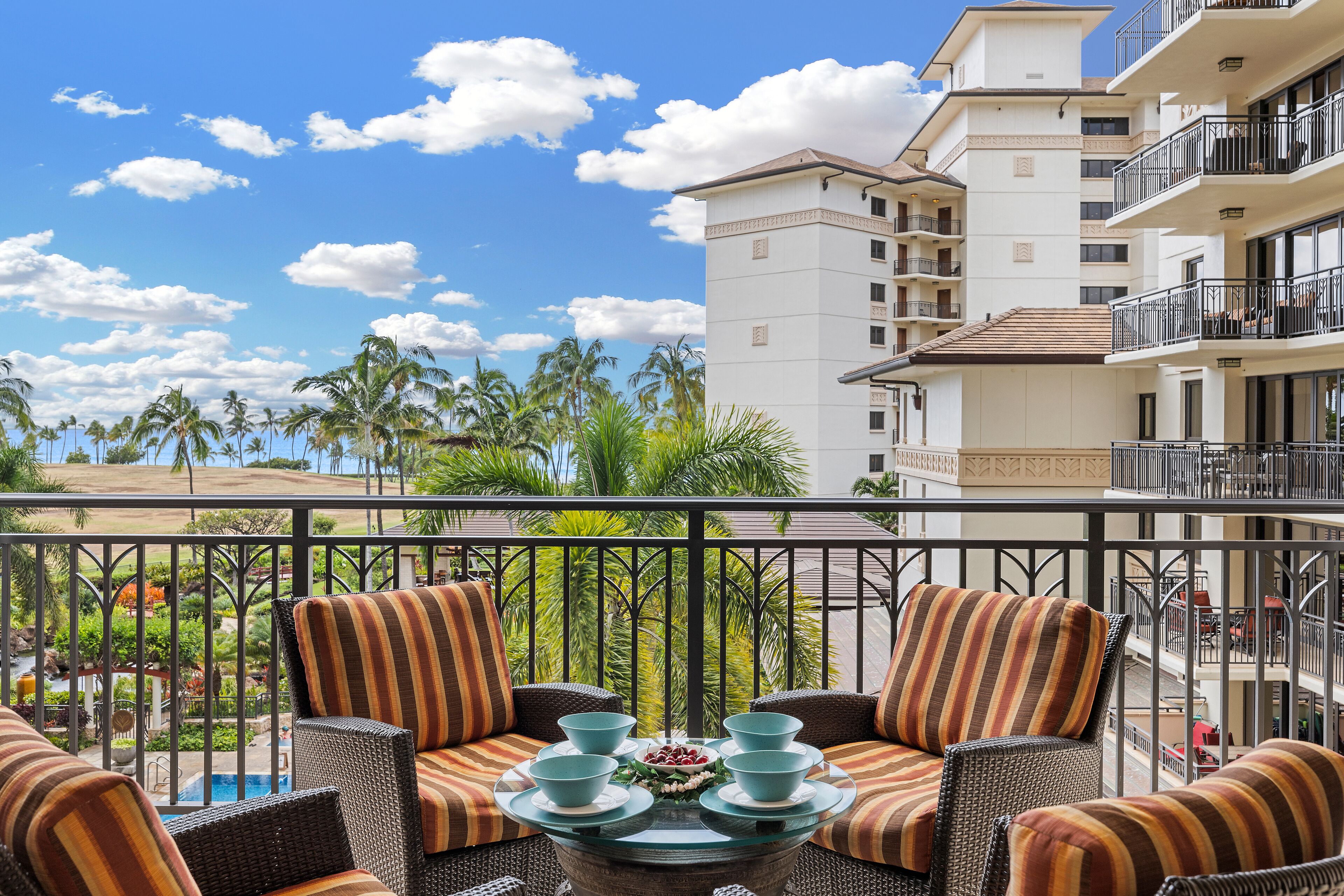 Ko Olina Beach Villas O402: Serene 3BR Villa w/ Ocean & Golf Course Views