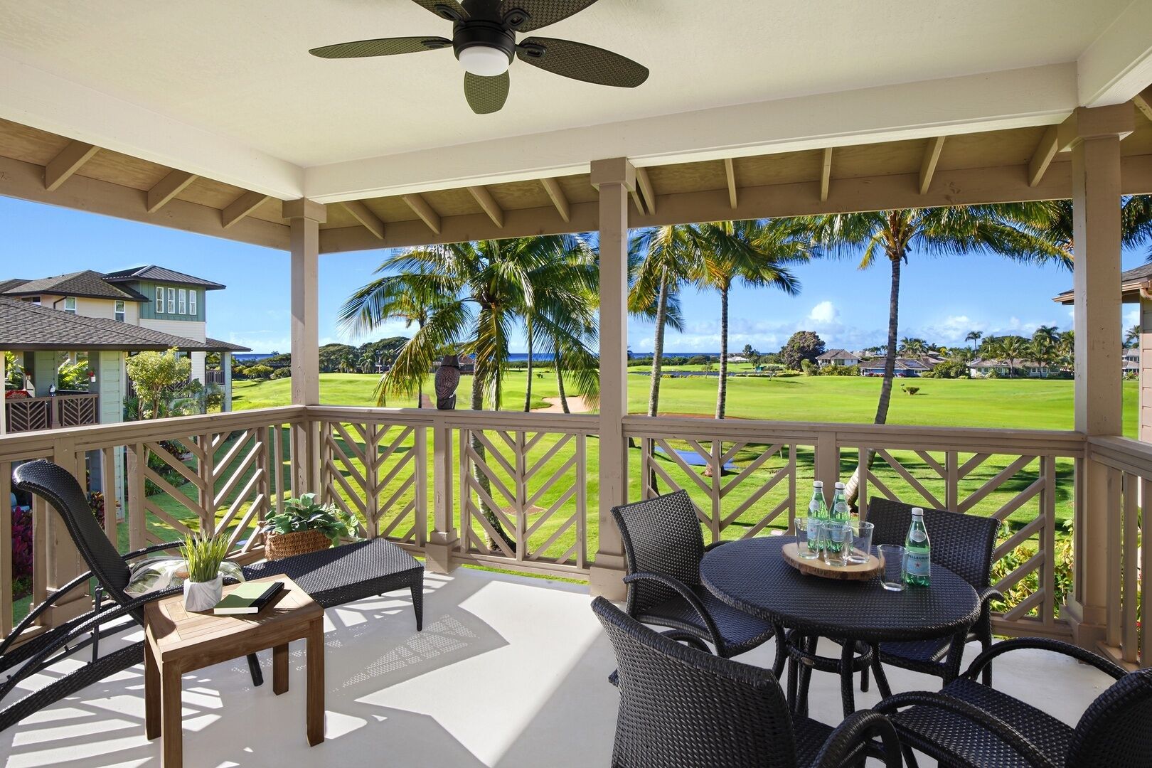 Poipu Retreat: 3BR with Ocean & Golf Views, Lanai Sunsets, Pool & Central A/C
