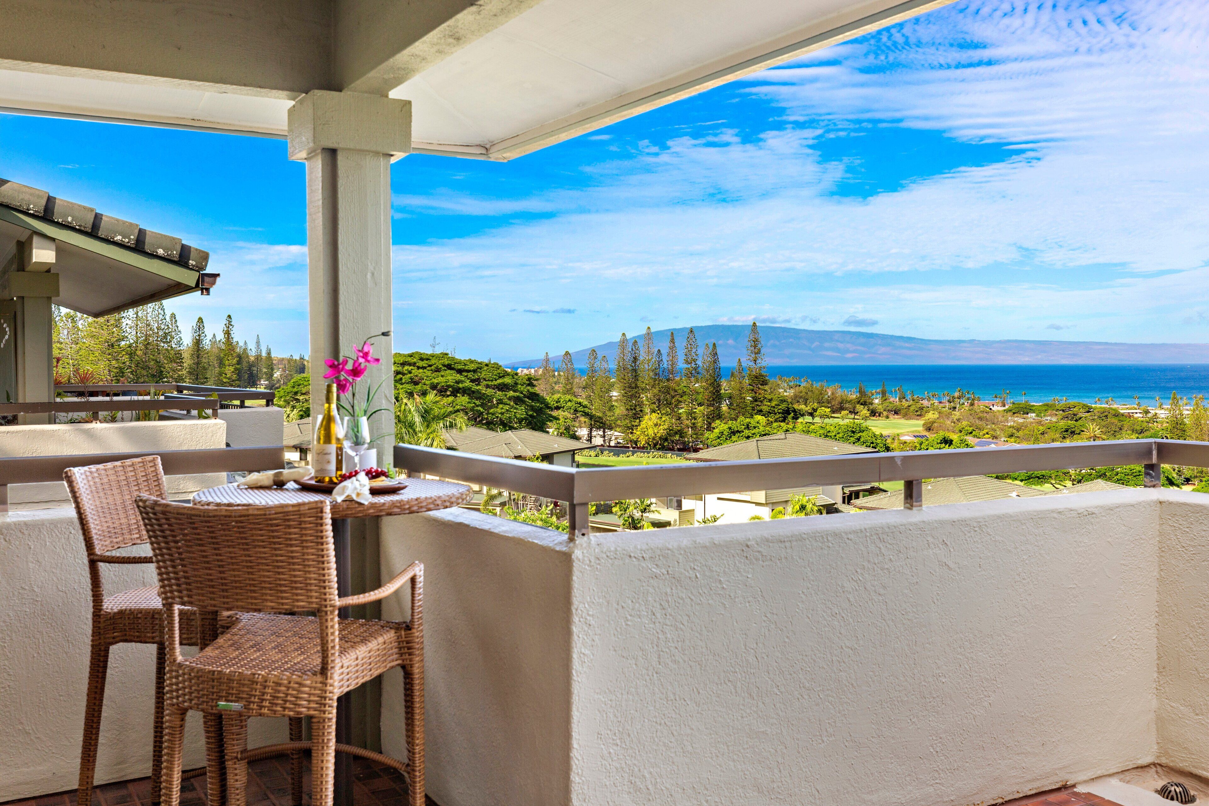 Blue oasis villa with ocean view on golf course