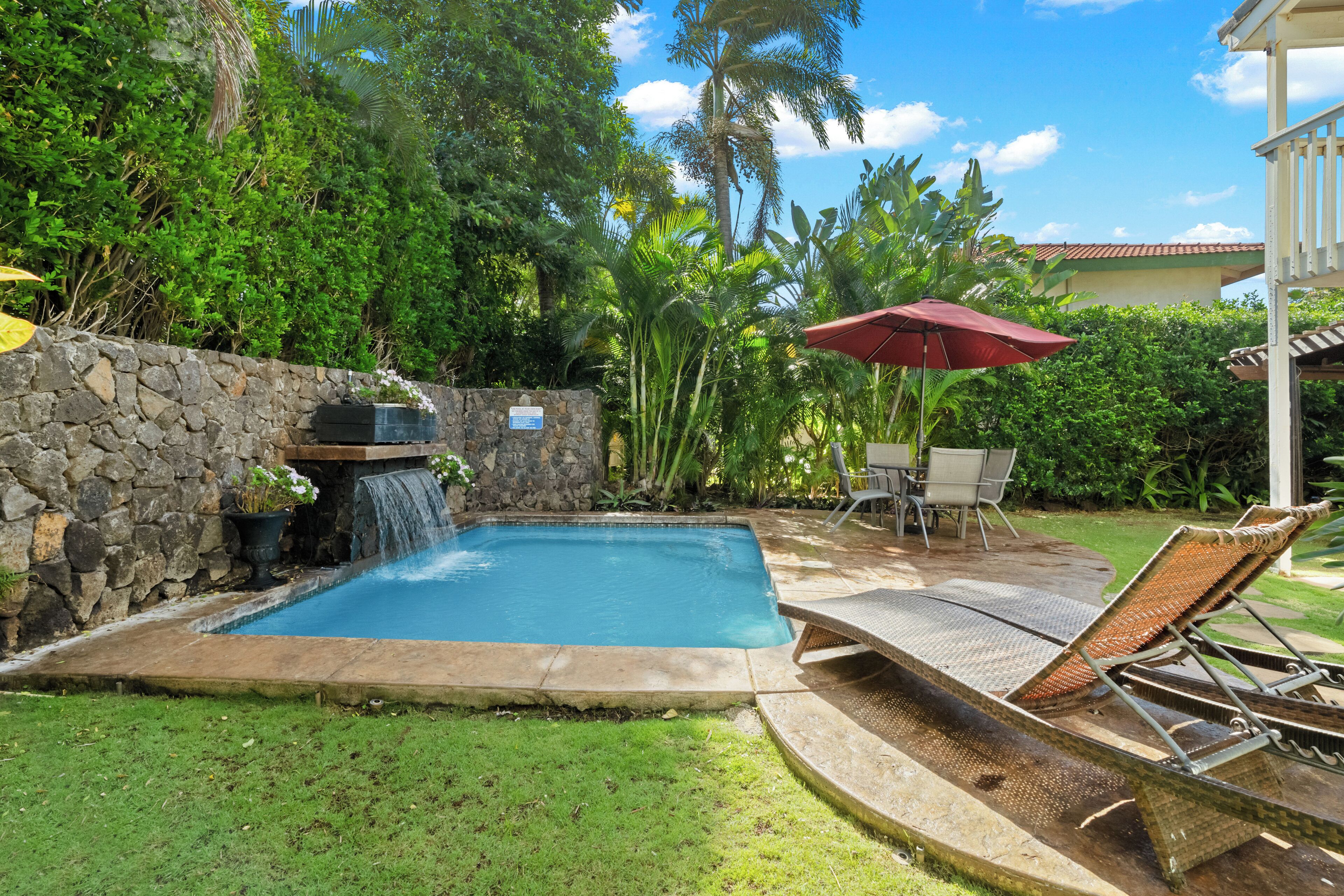 3 bedrooms with baths - air conditioned home with heated pool near Grand Hyatt.