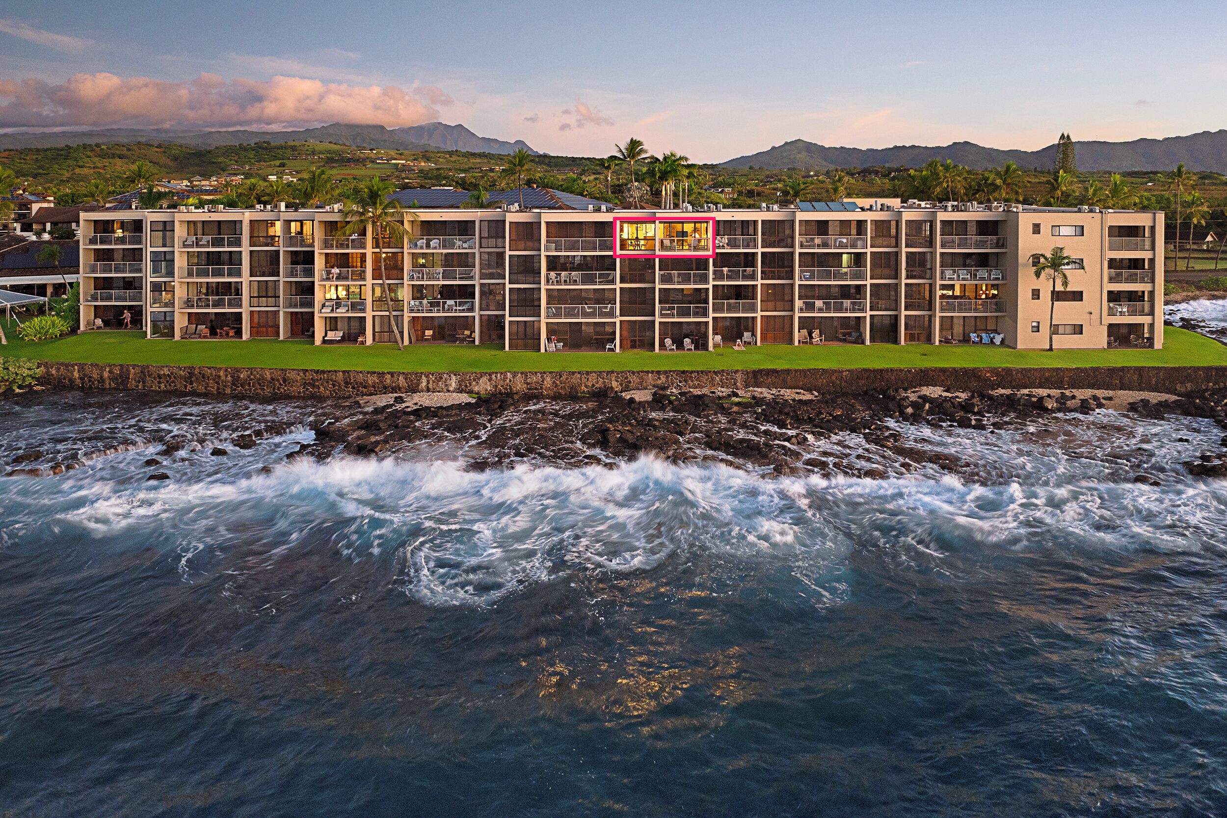 Kuhio Shores #412 - Amazing Panoramic Top Floor Views and A/C!