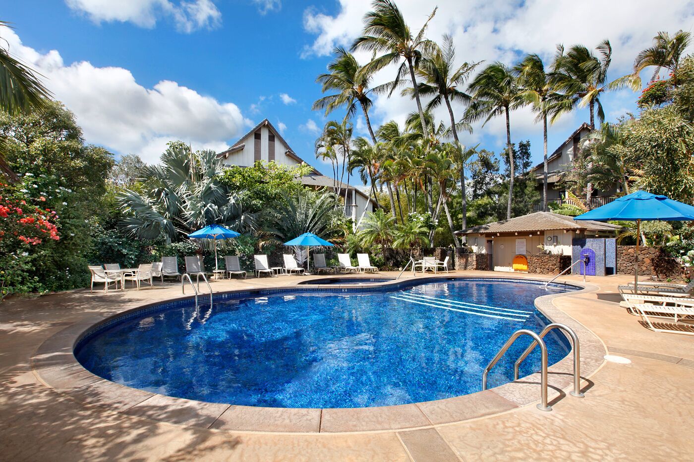 Pool, Gardens, Walk to beaches and shopping Waikomo  #320 located in sunny Poipu