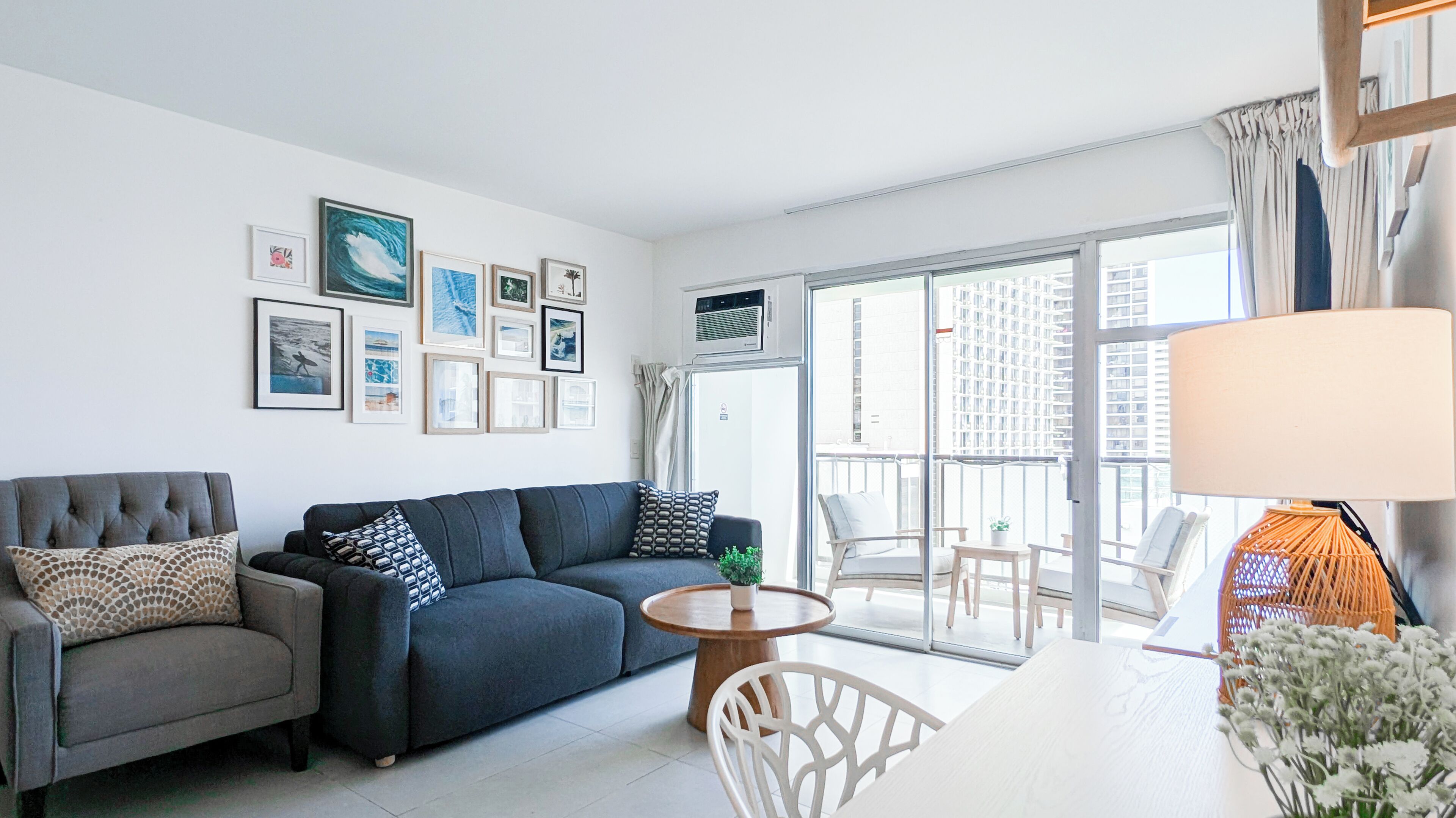 14FL 3 Bedroom 2 Bath + Free Parking + Partial Ocean View, 2 min from the beach